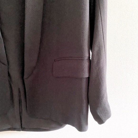 NWT FRANK & OAK Open front long blazer - women’s Tencel fully-lined open - Picture 5 of 6